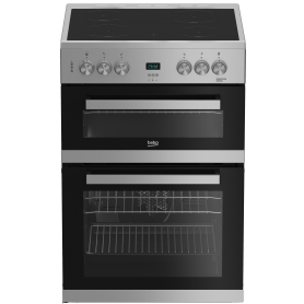 Beko EDC633S 60cm Electric Double Oven with Ceramic Hob - Silver - 3