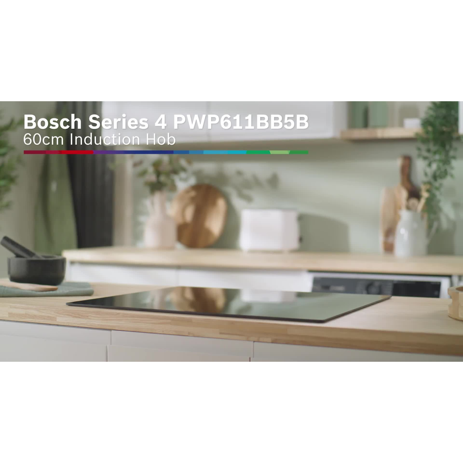 Bosch PWP611BB5B 59.2cm Induction Hob - Black full image