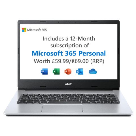 ACER Aspire 1 A114-33 14" Laptop - Intel Pentium N6000 - 4GB RAM - 64GB Storage  - NX.A9JEK.007