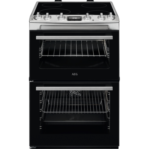 AEG CCX6530ACM 60cm Double Oven Electric Cooker with Ceramic Hob