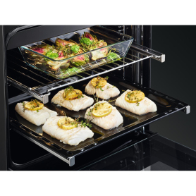 AEG CCX6530ACM 60cm Double Oven Electric Cooker with Ceramic Hob - 1
