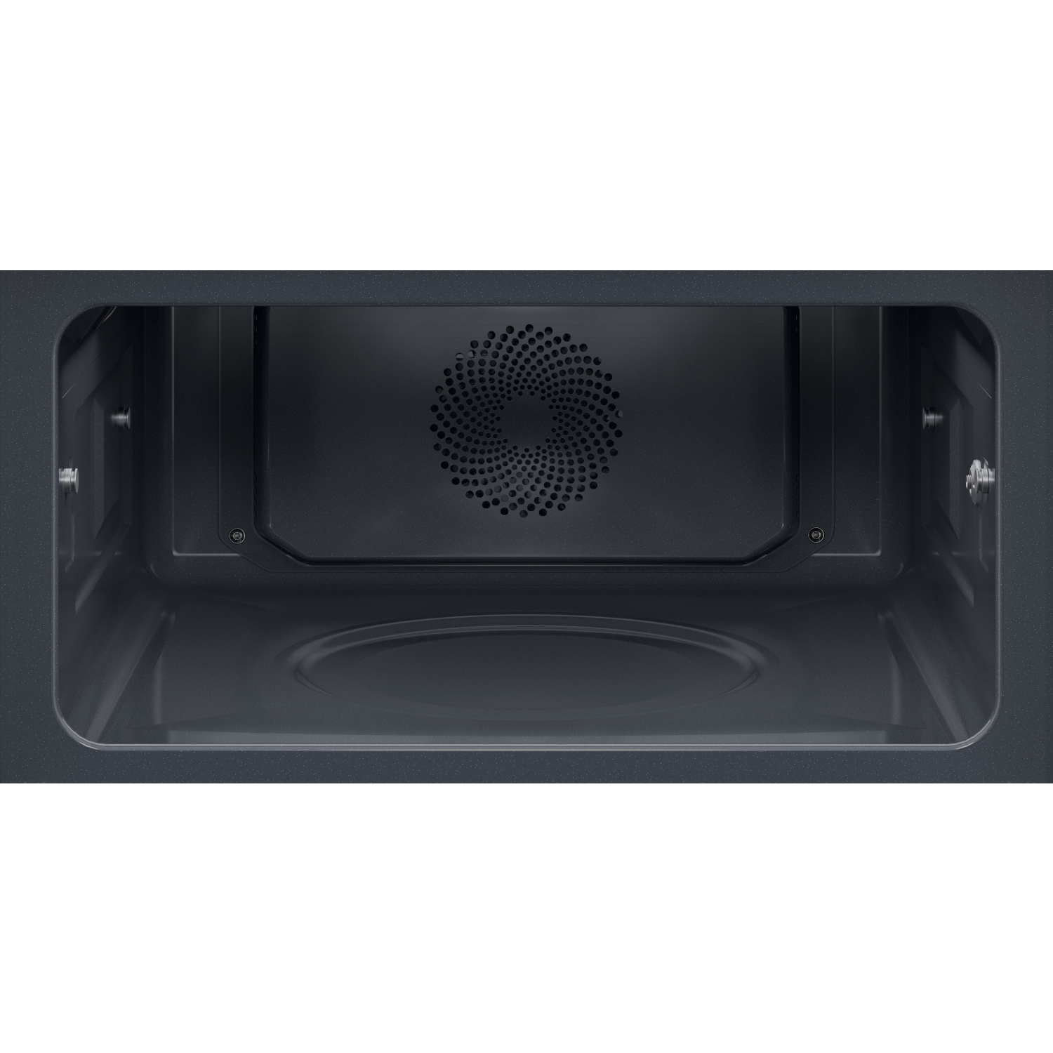 AEG GK6NK40FB 59.5cm Compact Combi Microwave Oven - Gloss Black with Steel Trim full image