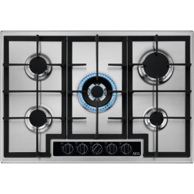 AEG HGB75420YM 75cm Gas Hob - Stainless Steel