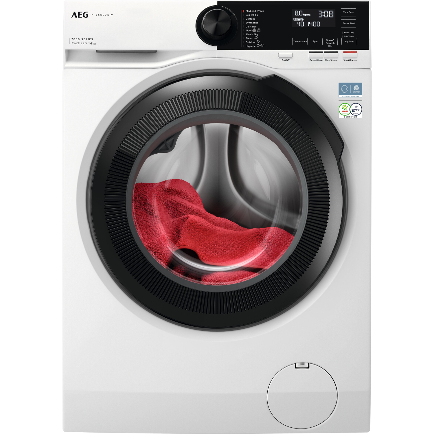 AEG Exclusiv Line LFSR72944B 9kg 1400 Spin Washing Machine - White full image