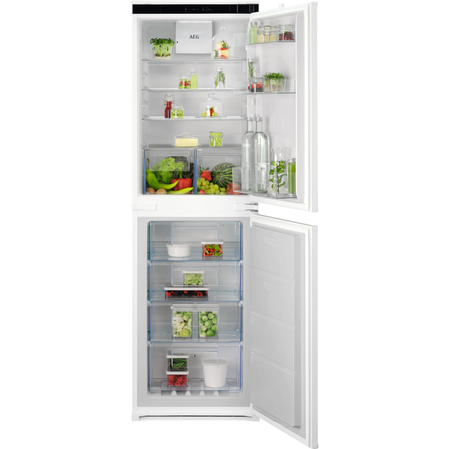 AEG Exclusiv Line NSC7T185ES 54.6cm 50/50 Built In Frost Free Fridge Freezer full image