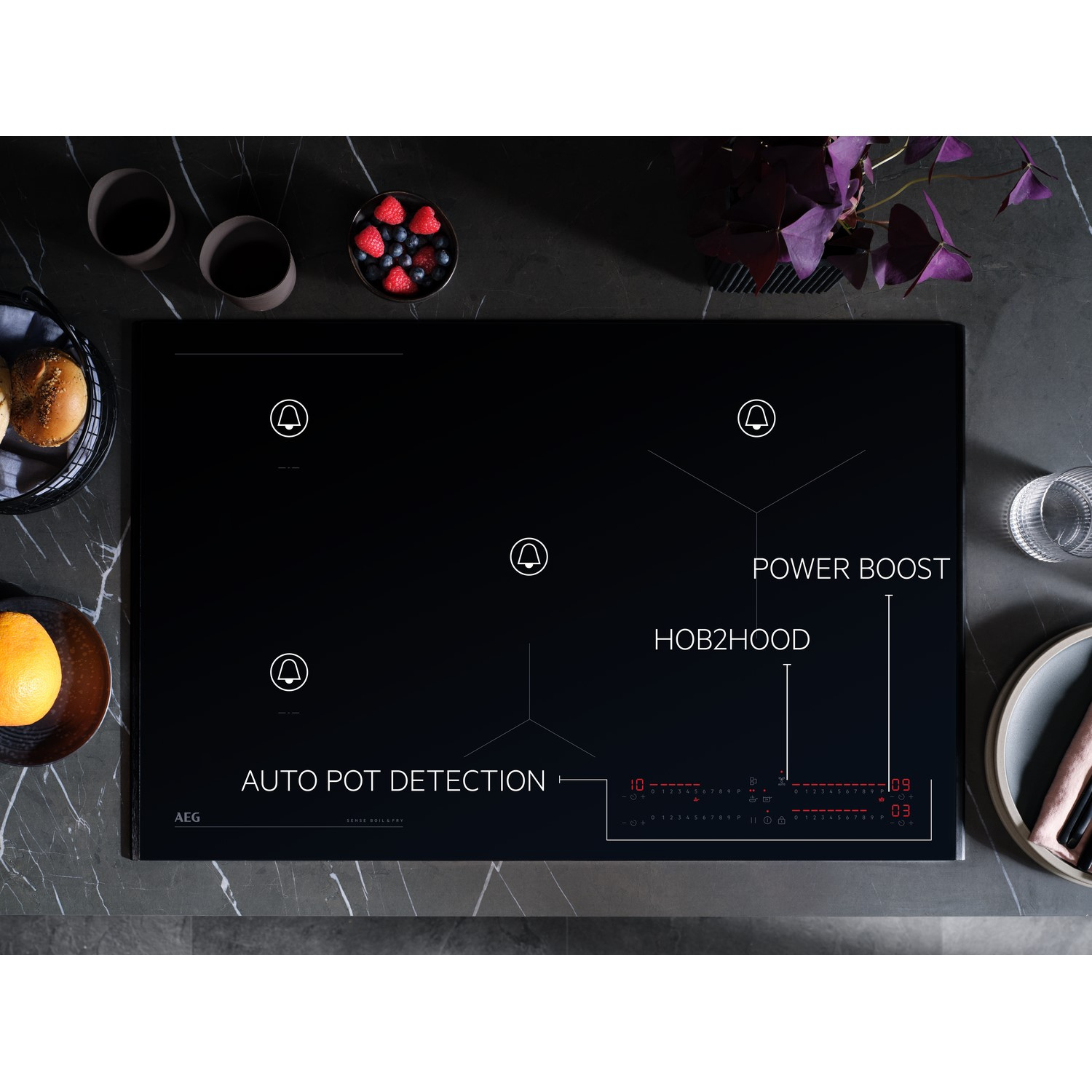 AEG SI84IB10FB 80cm Induction Hob - Black full image