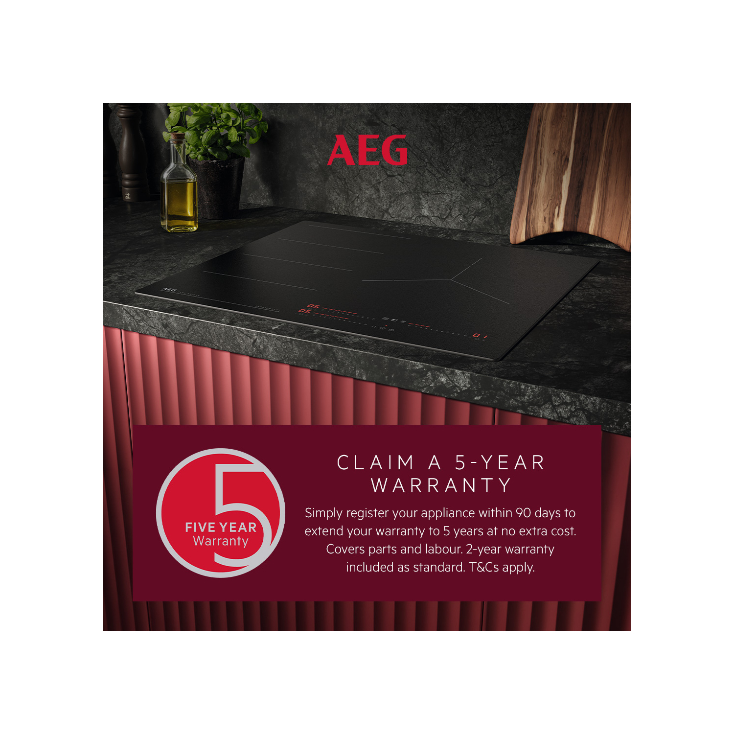 AEG Exclusiv Line SO64IB0BFZ 59cm Induction Hob - Black full image