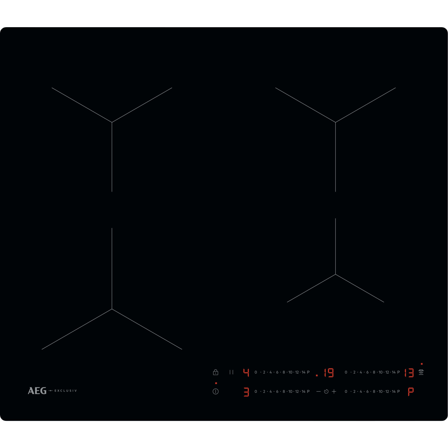 AEG Exclusiv Line TO64IA00CB 58cm Induction Hob - Black full image