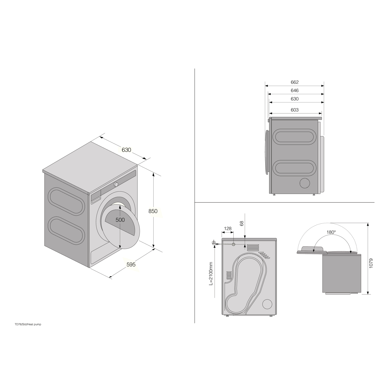 ASKO T108HW.UK  8kg Heat Pump Tumble Dryer - White full image