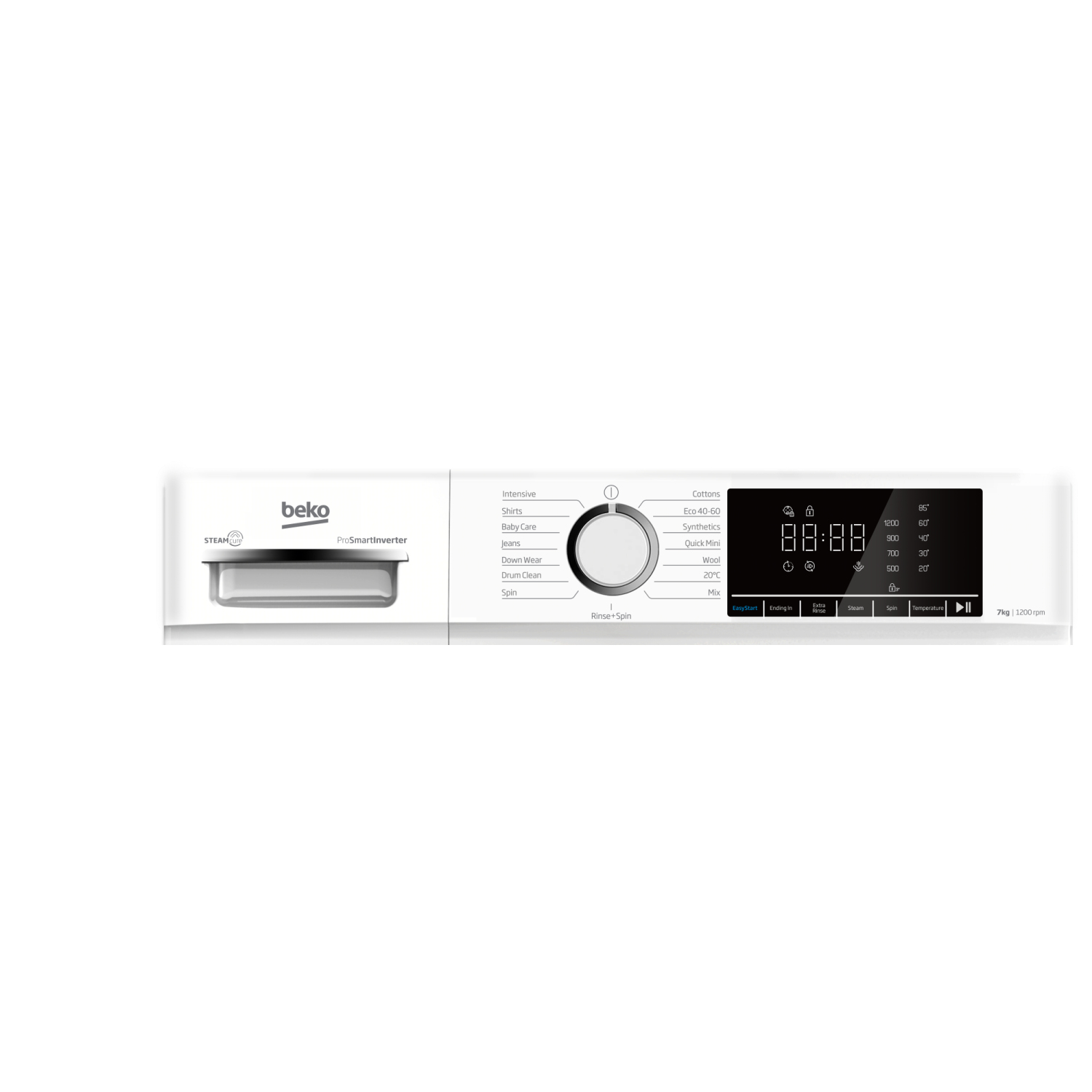Beko BWC7121W Freestanding 7kg 1200rpm Washing Machine - White full image