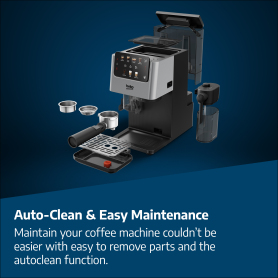 Beko CED7524X Espresso Machine with Integrated Grinder and Milk Cup - Silver - 6