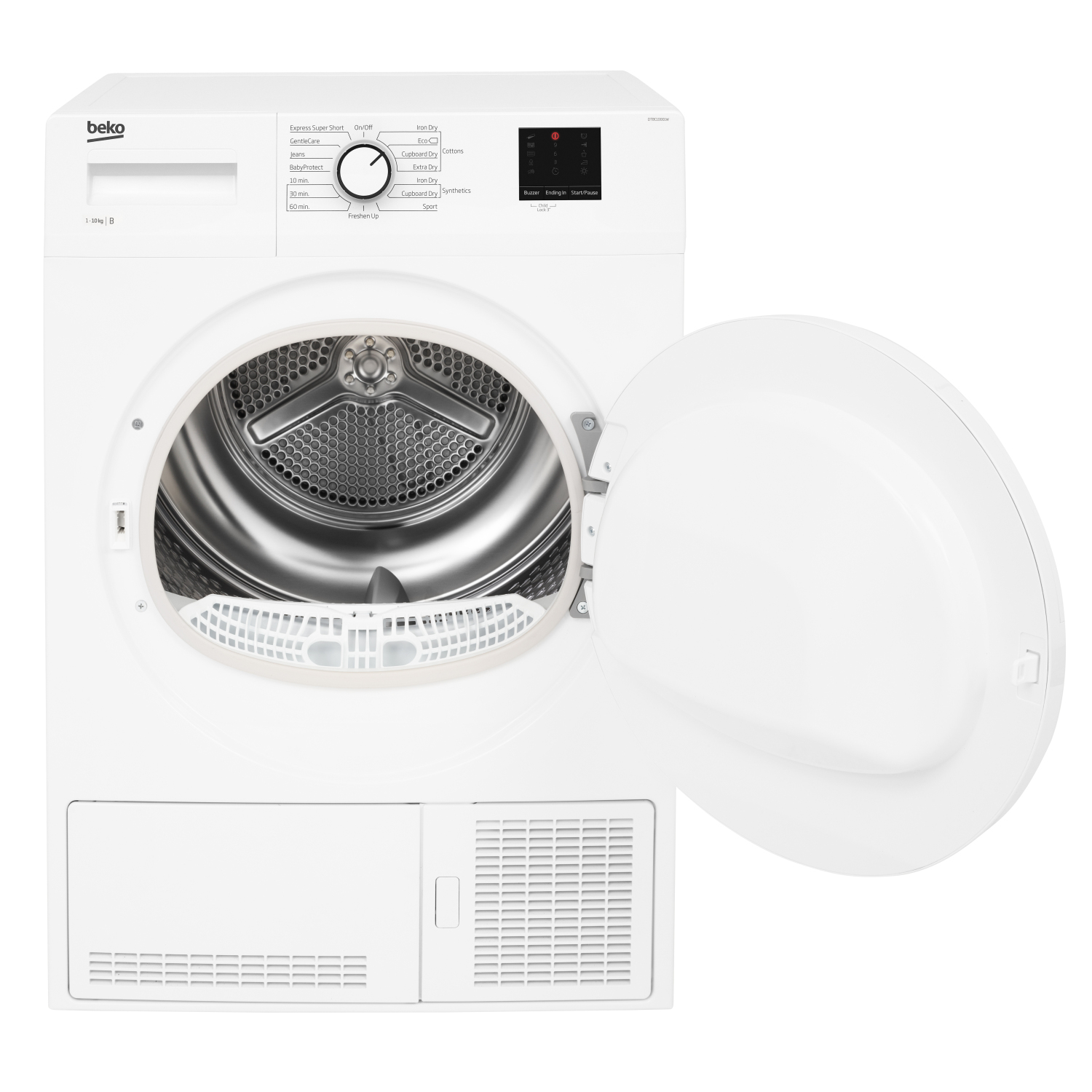 Beko DTBC10001W 10kg Condenser Tumble Dryer with Sensor Programmes - White full image