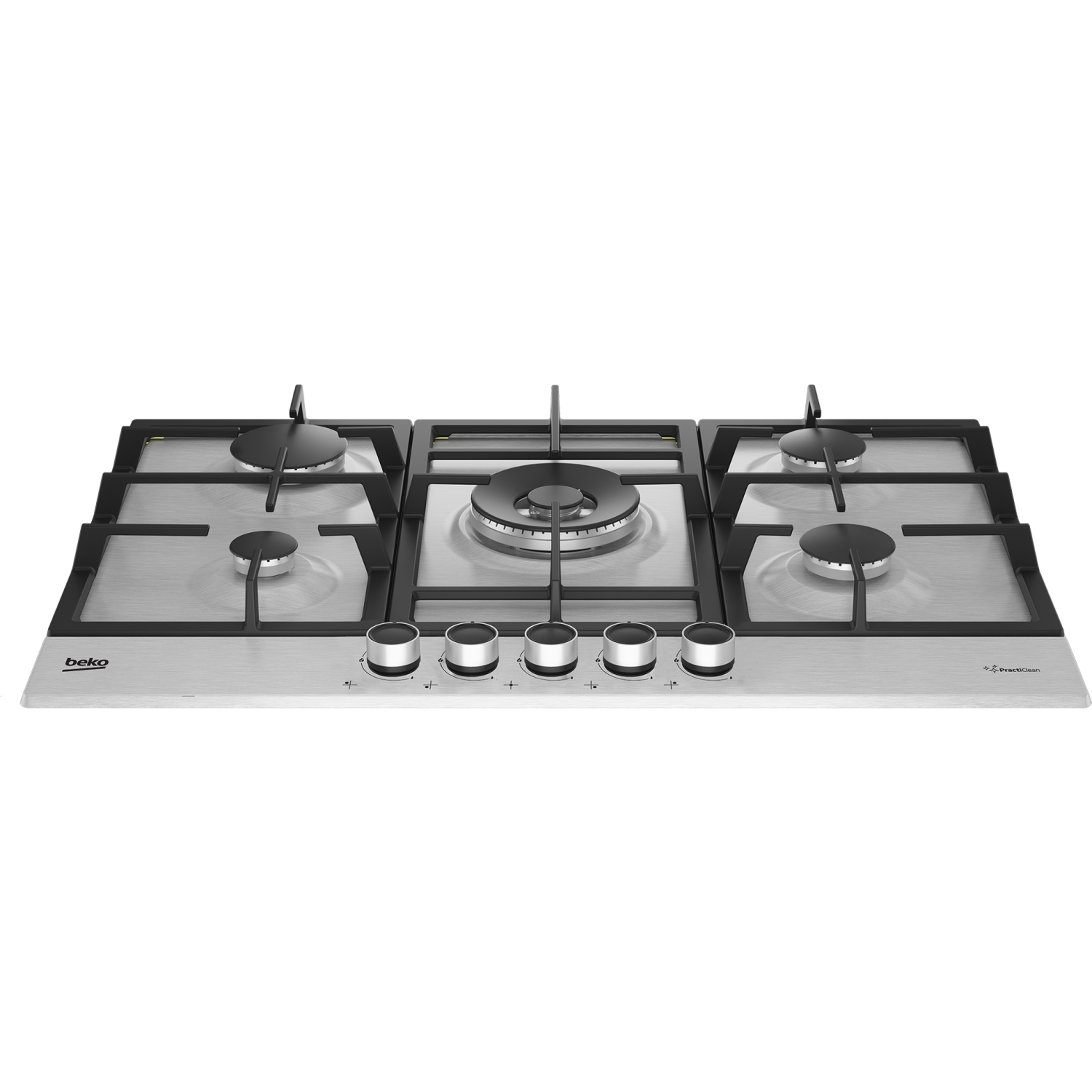 Beko HIAW75225SXE 75cm Gas Hob with Front Knob Controls - Stainless Steel full image