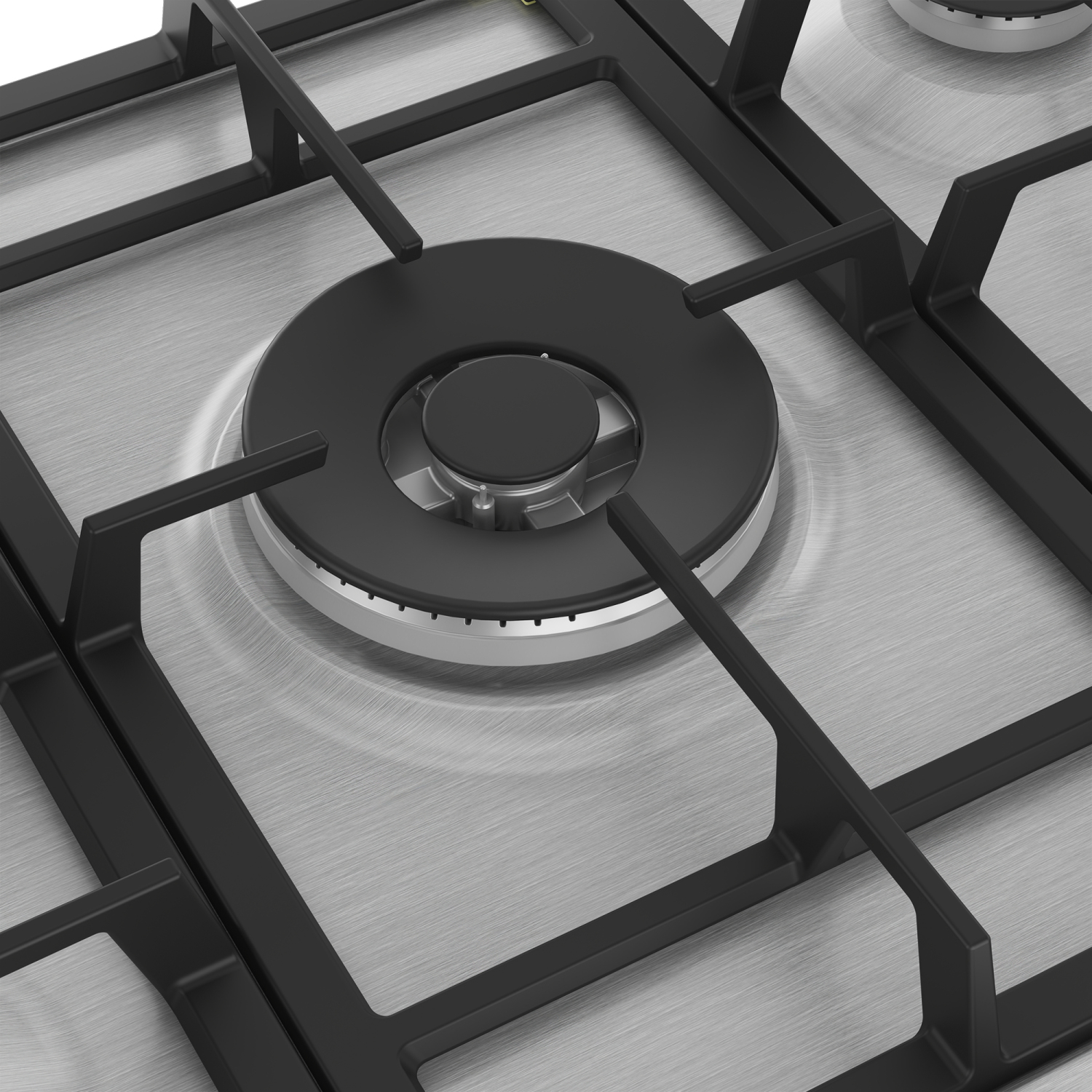 Beko HIAW75225SXE 75cm Gas Hob with Front Knob Controls - Stainless Steel full image