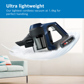 Bosch BBS611GB Cordless Vacuum Cleaner - 30 Minute Run Time - Black - PLUS Additional Battery - 6