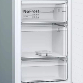 Bosch KGN34NLEAG 186cm tall silver innox fridge freezer - 1