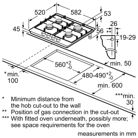Bosch PGP6B5K90 60cm Gas Hob  - 1