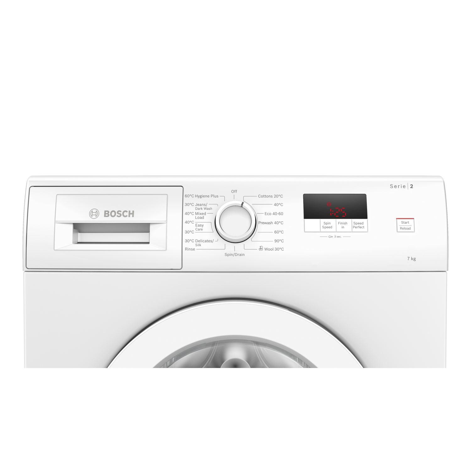 Bosch WAJ28001GB 7kg 1400 Spin Washing Machine - White - 3