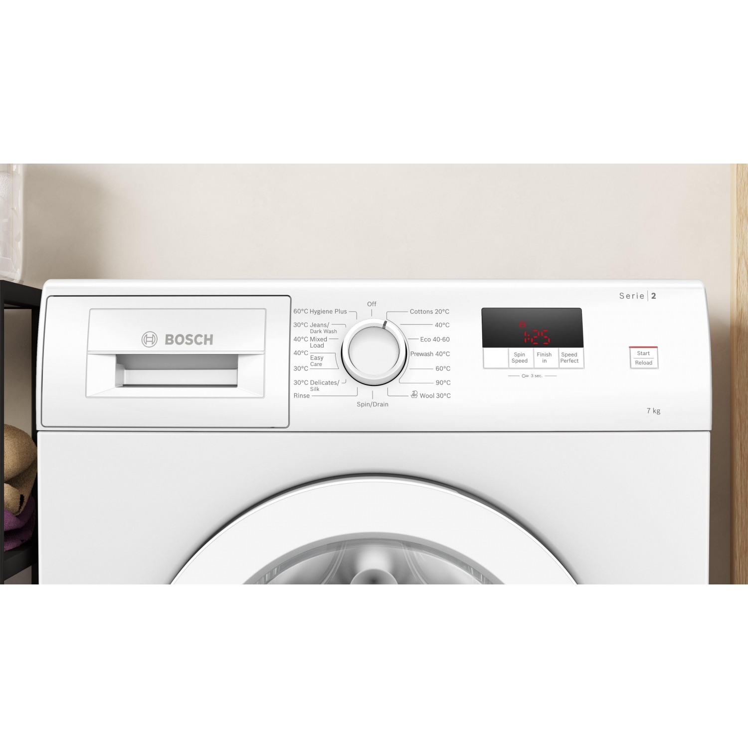 Bosch WAJ28001GB 7kg 1400 Spin Washing Machine - White - 1