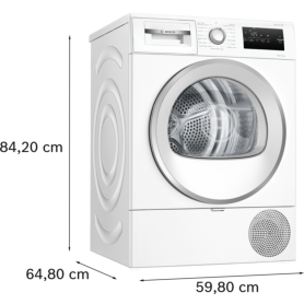 Bosch Series 4 WTH85226GB 8kg Heat Pump Tumble Dryer - White - 4