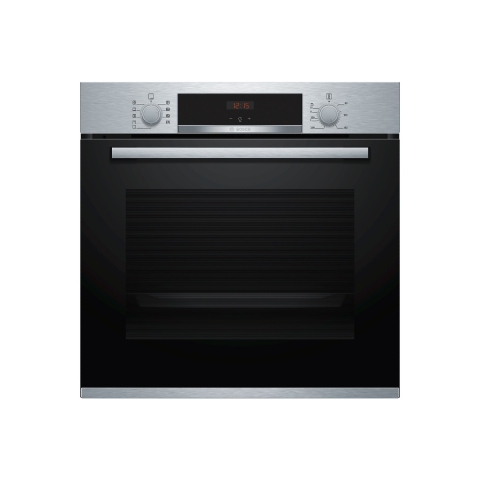 Bosch HBS534BS0B 59.4cm Built In Electric Single Oven with 3D Hot Air - Stainless Steel