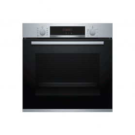 Bosch HBS573BS0B 59.4cm Built In Electric Single Oven with 3D Hot Air - Stainless Steel - 0