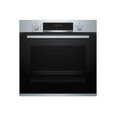 Bosch HBS573BS0B 59.4cm Built In Electric Single Oven with 3D Hot Air - Stainless Steel