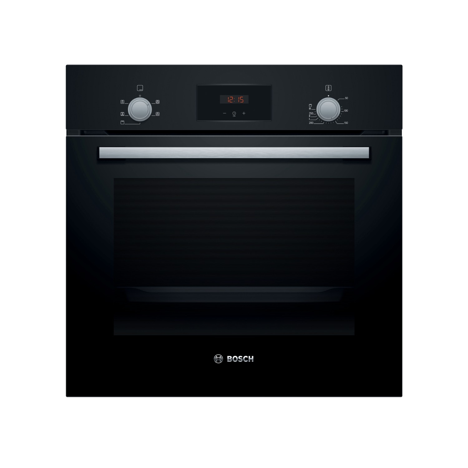 Bosch HHF113BA0B 59.4cm Built In Electric Single Oven With 3D Hot Air - Black - 0