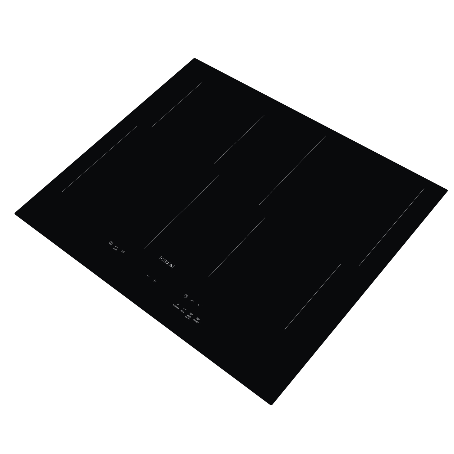 CDA SC223BLKIT 59.5cm Built In Electric Single Oven with 59.2cm Induction Hob - Black full image