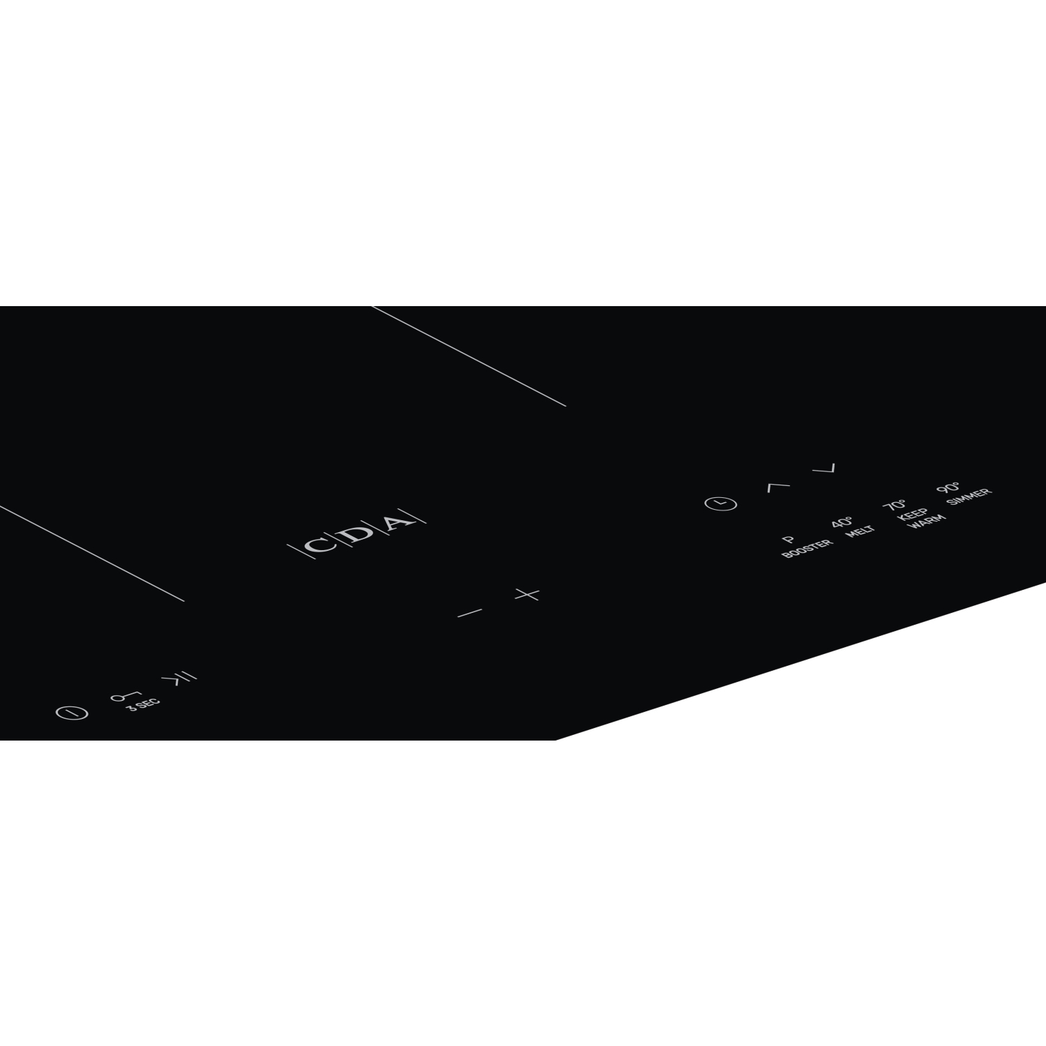 CDA SC223BLKIT 59.5cm Built In Electric Single Oven with 59.2cm Induction Hob - Black full image