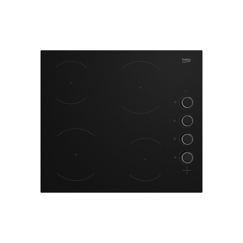 Beko CIHYV21B Ceramic Hob | Compact 2-Zone Black Glass Cooker Hob
