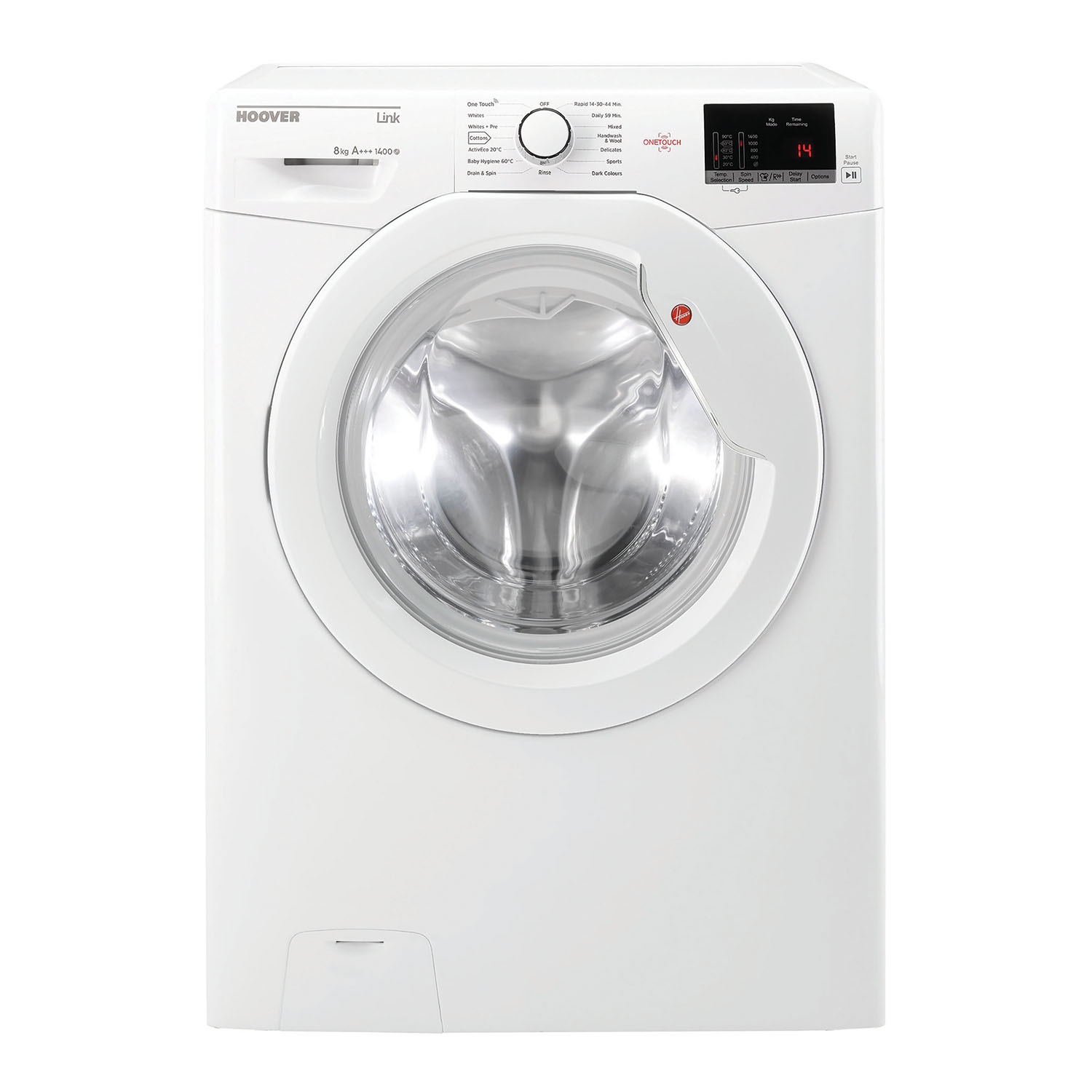 Hoover 8kg 1400 Spin Washing Machine - White - A+++ Energy Rated - 0