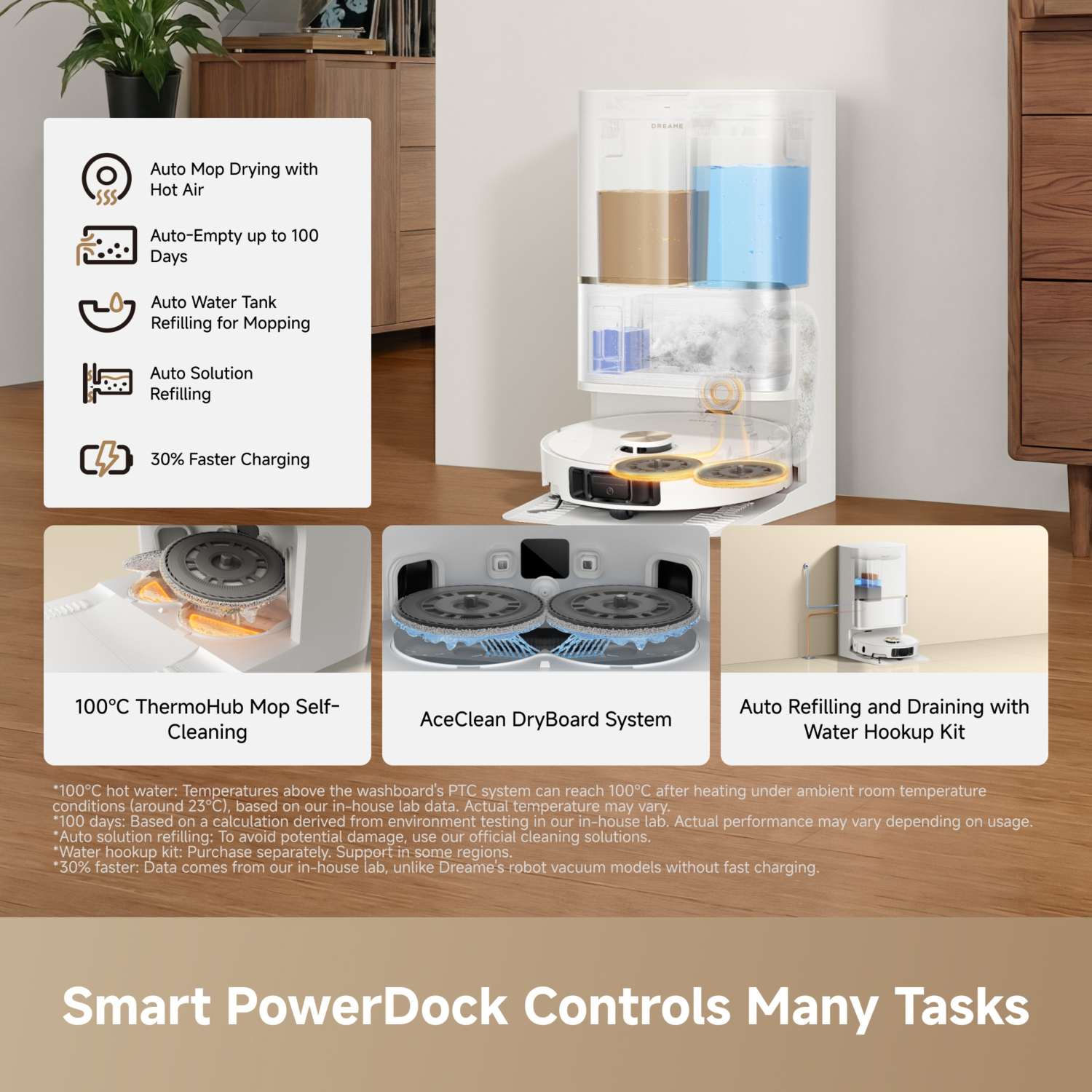 Dreame RLL51SE_WH Ultra AE Smart Robot Vacuum with Mop - White full image