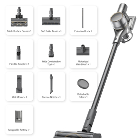 Dreame DRMVTV97A R20 Cordless Stick Vacuum - 90 Minutes Run Time - Grey