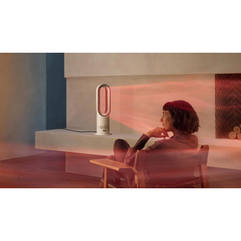 Dyson HF1 Hot+Cool Remote Link Pre-heat heater and Cooling Fan - White/Nickel