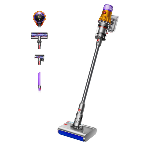 Dyson V12DETECTSUB Detect Slim Submarine Cordless Vacuum - 60 Minutes Run Time - Yellow/Nickel