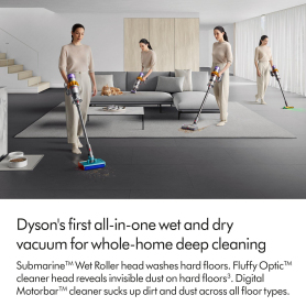 Dyson V15SUBMARINE Detect Submarine Wet & Dry cleaner  - Yellow/Nickel - 9