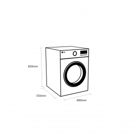 LG F4MT08WE 8kg 1400 Spin Washing Machine with 6 Motion Direct Drive - White - 4