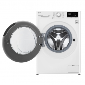 LG F4V308WNW 8kg 1400 Spin Washing Machine with 6 Motion Direct Drive - White