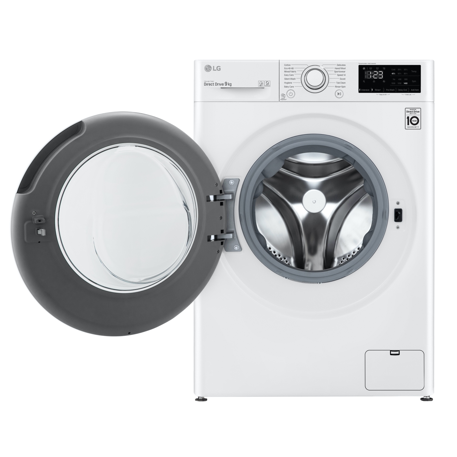 LG F4V309WNW 9kg 1400 Spin Washing Machine - White - 6