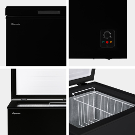 Fridgemaster MCF96EB 95L Freestanding Chest Freezer - Black  - 1