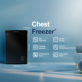 Fridgemaster MCF96EB 95L Freestanding Chest Freezer - Black  - 11