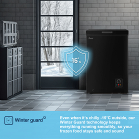 Fridgemaster MCF96EB 95L Freestanding Chest Freezer - Black  - 9