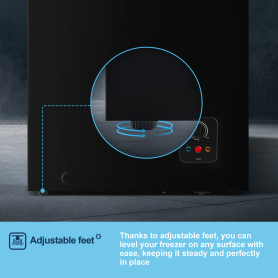 Fridgemaster MCF96EB 95L Freestanding Chest Freezer - Black  - 8