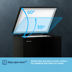 Fridgemaster MCF96EB 95L Freestanding Chest Freezer - Black  - 6