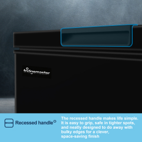 Fridgemaster MCF96EB 95L Freestanding Chest Freezer - Black  - 4