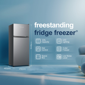 Fridgemaster MTM48120ES 70/30 Fridge Freezer - Silver - 5