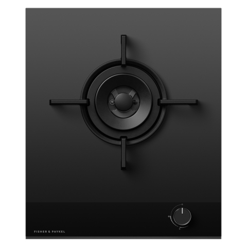 Fisher & Paykel CG451DNGGB4 45cm 1 Burner Gas Hob - Black Glass