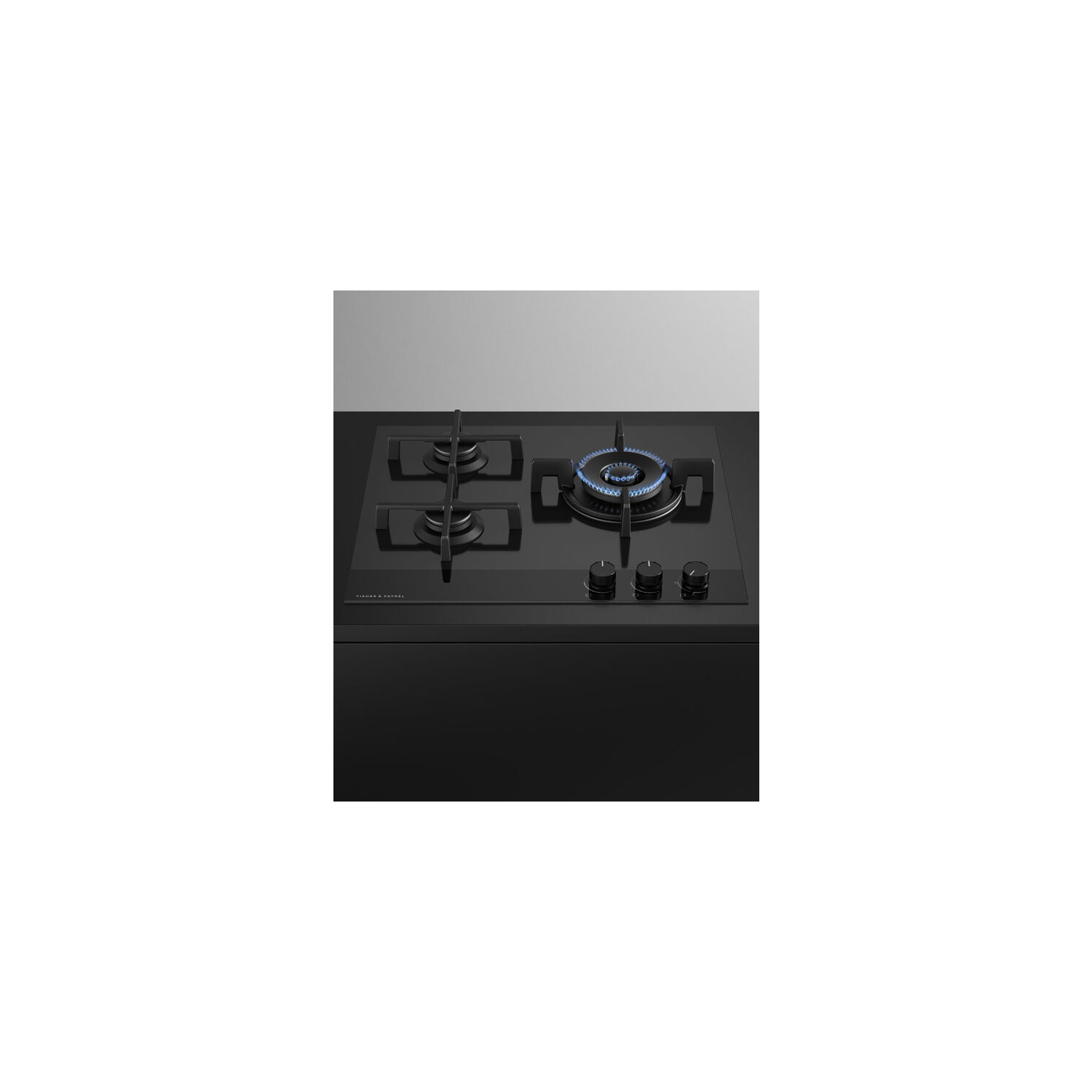 Fisher & Paykel CG603DNGGB4 60cm 3 Burner Gas Hob - Black Glass full image