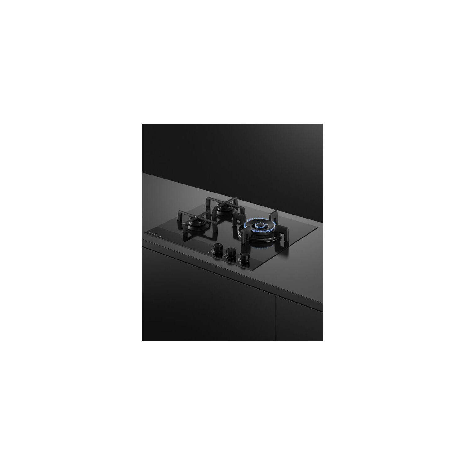 Fisher & Paykel CG603DNGGB4 60cm 3 Burner Gas Hob - Black Glass full image